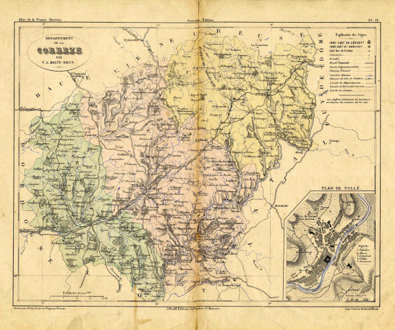 Carte de la Corrèze.