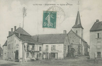 Eygurande : "La Corrèze - Eygurande - 4 - Eglise et place".