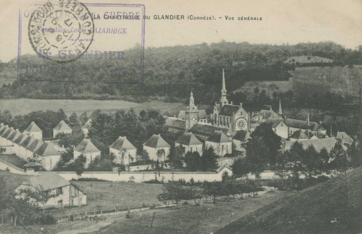 Beyssac : "3. La Chartreuse du Glandier (Corrèze) - Vue générale".