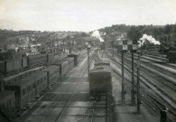 Gare : trains de marchandises, échangeur.