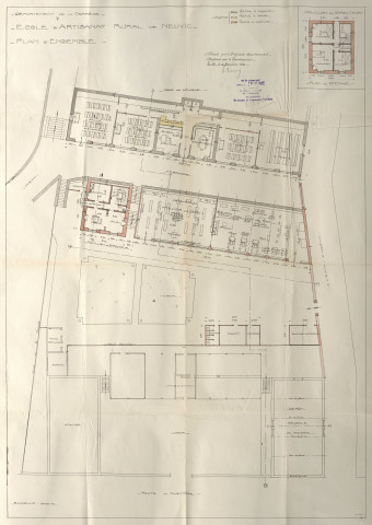 Construction : devis, correspondances, cahier des charges, comptes, budget, adjudications.