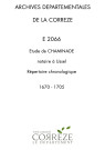 Répertoire chronologique : 1670-1705