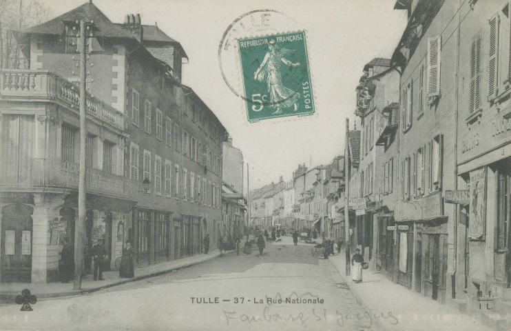 Tulle : "Tulle - 37 La rue nationale".