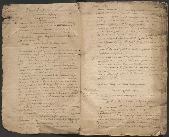 Délibérations du conseil municipal. 28 février 1808-20 décembre 1821