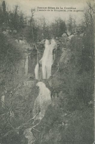 Hautefage : "Beaux sites de la Corrèze - 119 - Cascade de la Broquerie, près Argentat".