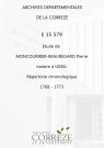 Répertoire chronologique : 1768-1773