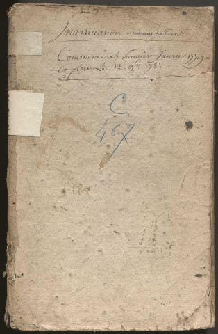 1er janvier 1779-12 novembre 1781