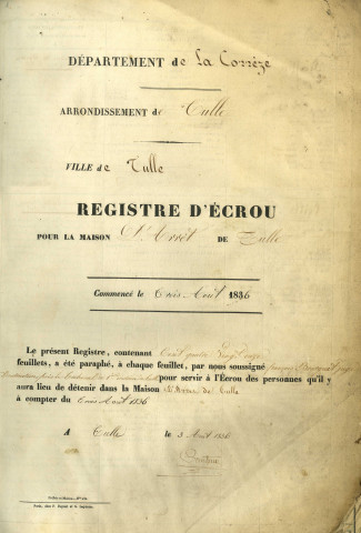 3 août 1836 - 19 août 1843