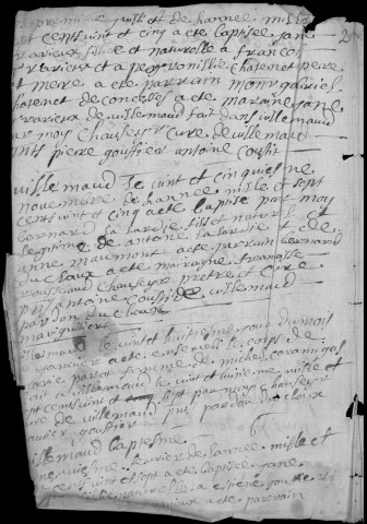 Baptêmes, mariages, sépultures (1723-1792)