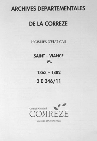 Mariages (1863-1882)