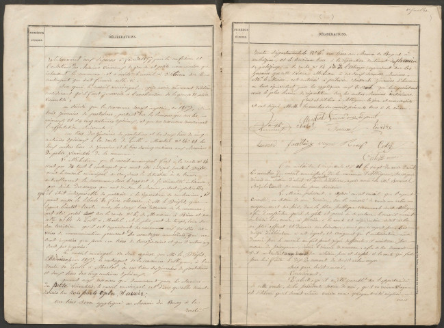 Délibérations du conseil municipal. 11 mai 1856-18 décembre 1870