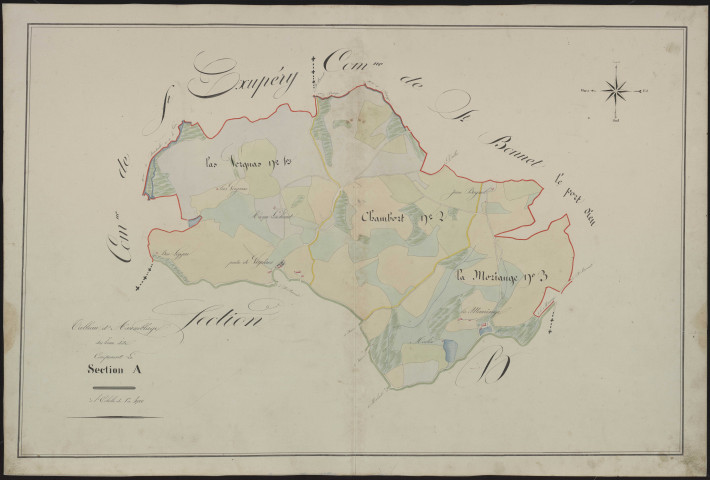 Tableau d'assemblage de la section A