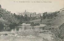 Uzerche : "O. - 25. Uzerche (Corrèze) - Les vieux châteaux et la Vézère à l'Ouest".