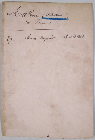 Répertoire alphabétique sur fiches : Mathieu-Meneyrol