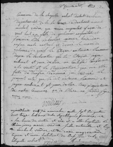 Naissances, mariages, décès (1793-1802)