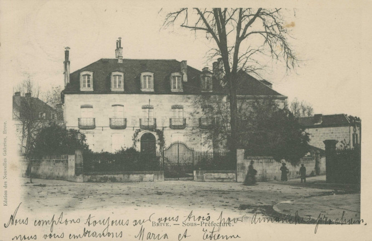 Brive-la-Gaillarde : "Brive - Sous-préfecture.".