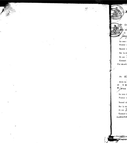 Naissances, mariages, décès (1803-1812)