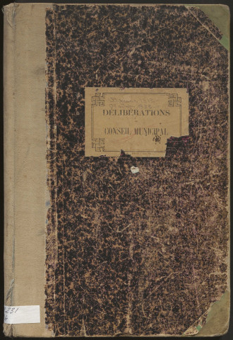 Délibérations du conseil municipal. 19 janvier 1913-8 octobre 1933