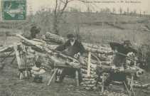 Folklore : "Types et scènes champêtres. - 79. - Les sabotiers.".