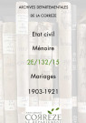 Mariages (1903-1921).
