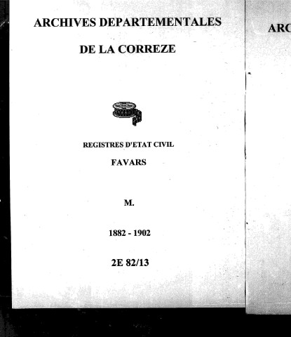 Mariages (1882-1902)