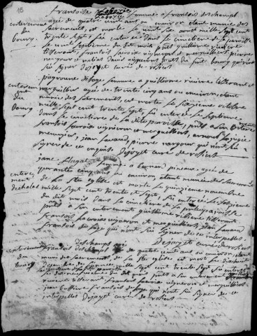 Baptêmes, mariages, sépultures (1738-1792)