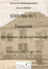 Délibérations du conseil municipal. 24 janvier 1790-09 mai 1794