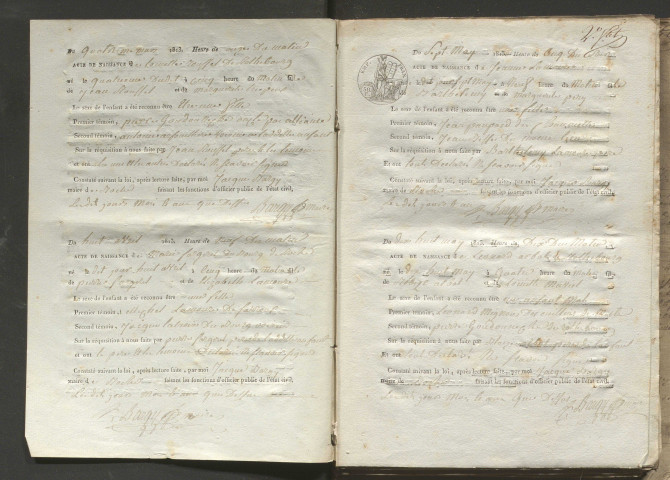 Naissances, mariages, décès (1813-1822)