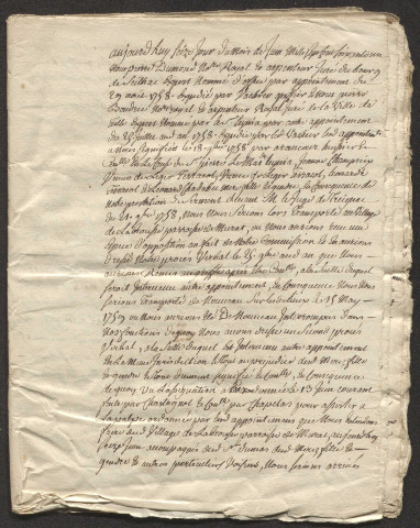 Arpentement du village de Labrousse, paroisse de Murat. 13 mai 1763