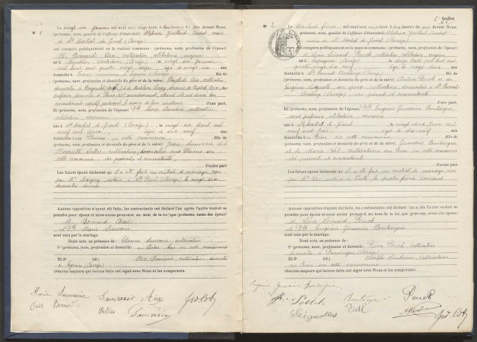 Mariages (1922-1932).