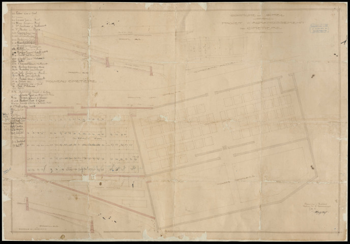 Agrandissement : plan sur papier.