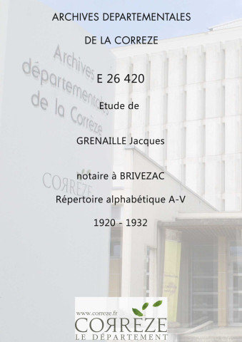 A à V.