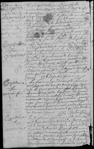Baptêmes, mariages, sépultures (1733-1742)