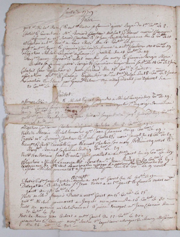 Répertoire chronologique : 18 avril 1779-24 mai 1816