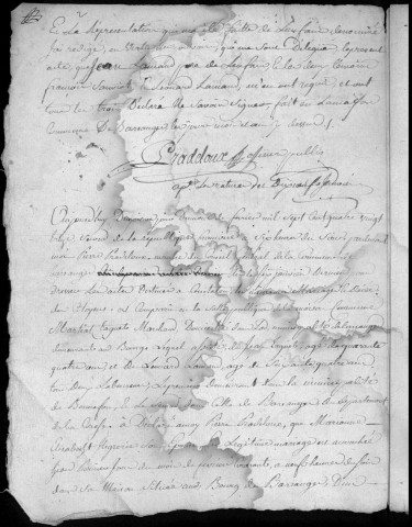 Naissances, mariages, décès (1793-1802)