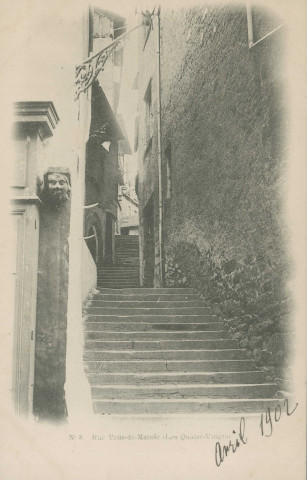 Tulle : "N°8. Rue Tour-de-Maïsse (Les quatre vingts)".