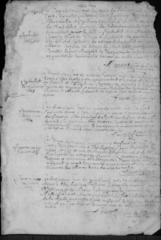 Baptêmes, mariages, sépultures (1662-1792)