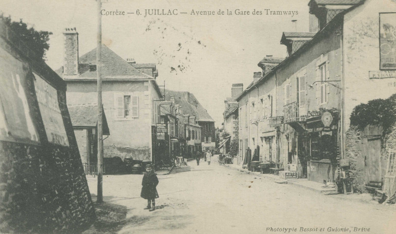 Juillac : "Corrèze - 6. Juillac - Avenue de la gare des tramways".