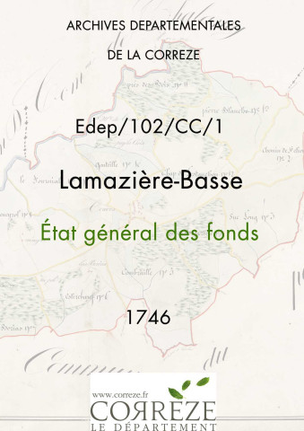 État général des fonds. 1746
