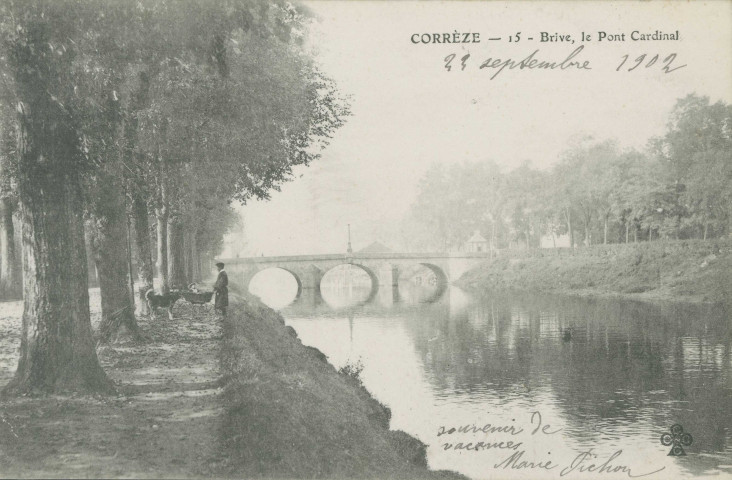 Brive-la-Gaillarde : "Corrèze - 15 - Brive, le pont Cardinal".