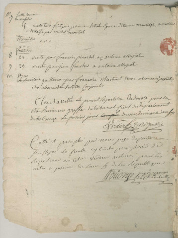 Répertoire chronologique : 2 ventôse an V-31 décembre 1820