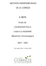 Répertoire chronologique : 25 octobre 1822-6 juillet 1835