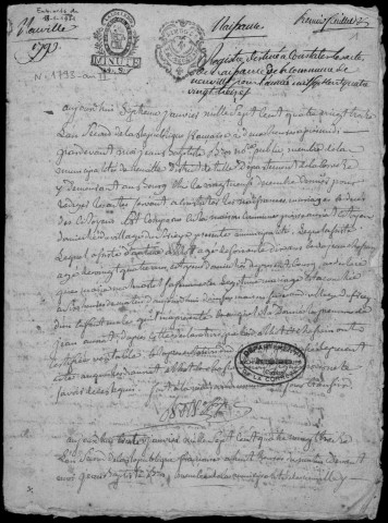Naissances, mariages, décès et tables (1793-1802)