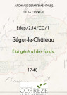 État général des fonds. 1748