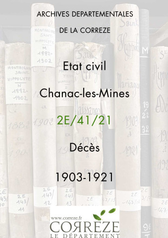 Décès (1903-1921).