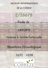 Répertoire chronologique : 1652-1658