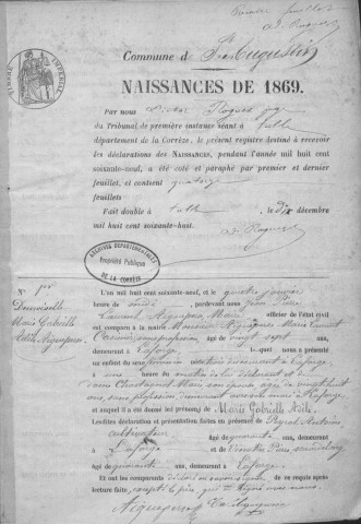 Naissances (1869-1881)