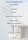 Répertoire chronologique : 5 novembre 1852-2 septembre 1882