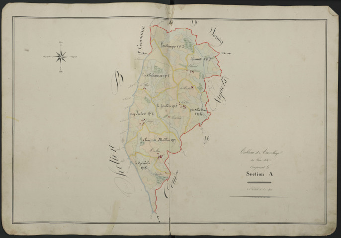Tableau d'assemblage de la section A