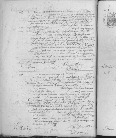 Naissances, mariages, décès (1863-1872)